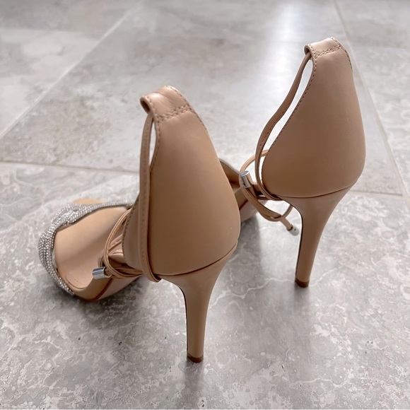 Schutz x Revolve Andy Leather Open Toe Heels, Size 8 New in Box w/Dust Bag - Picture 10 of 16